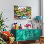 300 Piece Jigsaw Puzzle for Adults, Spring Floral Countryside Jigsaw Puzzle, Challenging Puzzles for Friends Family Activity Game Nights Gifts, 20.5x15 in