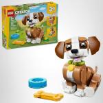 LEGO Creator 3 in 1 Cute Animals: Playful Puppy Dog Building Toy - Bedroom Decor for Girls & Boys, Ages 8+ - Gift for Birthdays - Build a Dog, Squirrel, or Duck - 31382