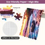 500 Piece Beach Puzzle for Adults-Sunset Puzzle | Recycled Cardboar Jigsaw Puzzles 500 Pieces | Challenging Family Activity Great Gift Idea for Family Friends | Difficult Puzzles Size 20.5 x 15 inches