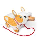 Melissa & Doug Feed, Walk & Poo Pup Wooden Preschool Pull Toy Play Set Ages 3+ - FSC Certified