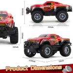 JOYBLI Remote Control Cool Off-Road Vehicle Truck, 2.4GHz RC Car with LED Lights, 1:20 Scale Off-Road Vehicle, Red RC Truck,Remote Control car from a Long Distance,Gifts for Children (RED)