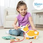 Melissa & Doug Feed, Walk & Poo Pup Wooden Preschool Pull Toy Play Set Ages 3+ - FSC Certified