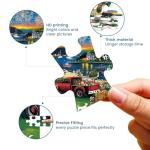 300 Piece Puzzle for Adults,Fun Summer Party Puzzle for Adults Kids Elderly,Large Piece Fireworks Puzzles for Kids Age 8-10 10-12,Challenging Fun Landscape Art Puzzle,Family Game Great Gift 20.5x15in