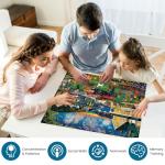 300 Piece Puzzle for Adults,Fun Summer Party Puzzle for Adults Kids Elderly,Large Piece Fireworks Puzzles for Kids Age 8-10 10-12,Challenging Fun Landscape Art Puzzle,Family Game Great Gift 20.5x15in