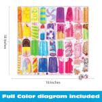 Buffalo Games - Frosty Treats - Lars Stewart - 300 Piece Large Jigsaw Puzzle for Adults - Playful Summer Ice Cream Art - Finished Size is 21.25 x 15.00, Oversized Pieces