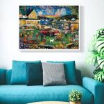 300 Piece Puzzle for Adults,Fun Summer Party Puzzle for Adults Kids Elderly,Large Piece Fireworks Puzzles for Kids Age 8-10 10-12,Challenging Fun Landscape Art Puzzle,Family Game Great Gift 20.5x15in