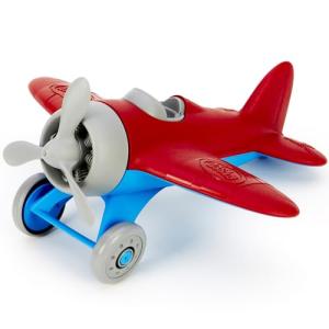 Green Toys Airplane, Red/Blue - Pretend Play, Motor Skills, Kids Flying Toy Vehicle. No BPA, phthalates, PVC. Dishwasher Safe, Recycled Plastic, Made in USA.