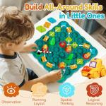 STEM Board Games Kids Toys, Maze Brain Teaser Puzzles Learning Games, Logic Road Track Building Blocks Educational Montessori Preschool Birthday Boys Girls Gifts for Kids Ages 3 4 5 6 7 8 Year Old