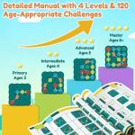 STEM Board Games Kids Toys, Maze Brain Teaser Puzzles Learning Games, Logic Road Track Building Blocks Educational Montessori Preschool Birthday Boys Girls Gifts for Kids Ages 3 4 5 6 7 8 Year Old