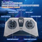 JUKUDAHU 2.4Ghz Remote Control Shark Toys for Kids 6 7 8 Years Old, 1:18 Scale High Simulation Shark for Pool, Bath Toys for Toddlers, Electronic RC Sea Animal, Outdoor Water Gifts