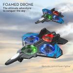 PRIMEX PRO Foam Remote Control Airplanes RC Planes for Kids Adults, RC Airplane Fighter Jet with Light, 360° Flip Fighter Jet Toys, Stunt Roll, Airplane Toy Gifts for Boys Ages 8-16