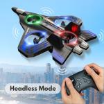 PRIMEX PRO Foam Remote Control Airplanes RC Planes for Kids Adults, RC Airplane Fighter Jet with Light, 360° Flip Fighter Jet Toys, Stunt Roll, Airplane Toy Gifts for Boys Ages 8-16