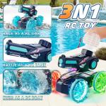 Lehoo Castle Amphibious Remote Control Car, 4WD RC Cars for Boys Age 8-12 with Water Gun, Remote Control Boat for Kids, 2.4 GHz Waterproof RC Trucks, Pool Toys for 6 7 8 9 Year Old Boys