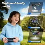 Lovovia Foam Remote Control Airplanes, RC Planes with Light, RC Airplane Fighter Jet for Kids Adults 8-16, 360° Flip, Stunt Roll, Drones for Kids 8-12, Airplane Toy Gifts for Kids Boys(Blue)