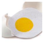 Hape Egg Carton | 3 Hard-Boiled Eggs with Easy-Peel Shell & 3 Fried, Wooden Realistic Educational Toy for Children 3+, White and Yellow (E3156)