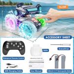 Lehoo Castle Amphibious Remote Control Car, 4WD RC Cars for Boys Age 8-12 with Water Gun, Remote Control Boat for Kids, 2.4 GHz Waterproof RC Trucks, Pool Toys for 6 7 8 9 Year Old Boys
