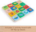 Fisher-Price Wood Preschool Toy Lift & Reveal Board, Early Learning Activity for Fine Motor Developmental Play Kids Ages 3+ Years