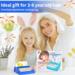 DEGIDEGI Educational Toys for Kids Ages 3-8, Matching Letter Spelling Math Game ABC Learning, Christmas Birthday Gifts Preschool& Kindergarten Kids for 3 4 5 6 7 8 Year Olds Boys and Girls Navy Blue