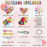 7july Crafts for Girls Ages 6-10 Make Your Own Flower Bouquet with Buttons and Felt Flowers, Vase Art and Craft for Children - DIY Activity Christmas Birthday Gift for Girls Age 6 7 8 9 10 Year Old