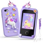 Kids Smart Phone Toys for Girls,Christmas Birthday Gifts for Girls Age 3-10 Kids Cell Phone Toys with 2.8" Touchscreen 20 Learning Games Dual Camera Music Player, 8G SD Card