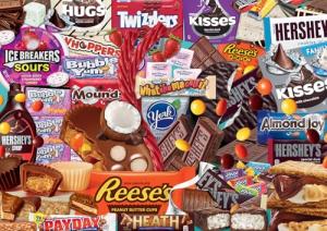 Buffalo Games - Hershey - Hershey Deluxe Collage - Large Piece Jigsaw Puzzle for Adults - Challenging Puzzle Perfect for Game Nights - Finished Size is 21.25 x 15.00