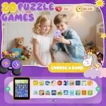 Kids Smart Phone Toys for Girls,Christmas Birthday Gifts for Girls Age 3-10 Kids Cell Phone Toys with 2.8" Touchscreen 20 Learning Games Dual Camera Music Player, 8G SD Card