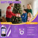Kids Smart Phone Toys for Girls,Christmas Birthday Gifts for Girls Age 3-10 Kids Cell Phone Toys with 2.8" Touchscreen 20 Learning Games Dual Camera Music Player, 8G SD Card