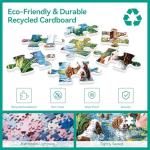 300 Piece Puzzles for Adults&Kids Large Piece, Spring & Summer Elderly Jigsaw Puzzles 300 Pieces – Dog Water Fun, Unique Artwork Perfection Game, Family Entertainment & Gift for Seniors(20.5" x 15")