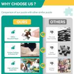 300 Piece Puzzles for Adults&Kids Large Piece, Spring & Summer Elderly Jigsaw Puzzles 300 Pieces – Dog Water Fun, Unique Artwork Perfection Game, Family Entertainment & Gift for Seniors(20.5" x 15")