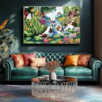 300 Piece Puzzles for Adults&Kids Large Piece, Spring & Summer Elderly Jigsaw Puzzles 300 Pieces – Dog Water Fun, Unique Artwork Perfection Game, Family Entertainment & Gift for Seniors(20.5" x 15")