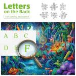 Fantasy Garden 1000 Piece Puzzle for Adults Beautiful Enchanted Forest Night Scene Colorful Jigsaw Puzzles with Letters on Back Hard Impossible Difficult Challenging Family Puzzle(27.5"X19.6")