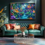 Fantasy Garden 1000 Piece Puzzle for Adults Beautiful Enchanted Forest Night Scene Colorful Jigsaw Puzzles with Letters on Back Hard Impossible Difficult Challenging Family Puzzle(27.5"X19.6")