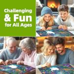 Fantasy Garden 1000 Piece Puzzle for Adults Beautiful Enchanted Forest Night Scene Colorful Jigsaw Puzzles with Letters on Back Hard Impossible Difficult Challenging Family Puzzle(27.5"X19.6")