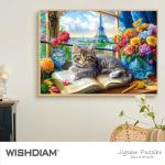 Jigsaw Puzzles 1000 Pieces - WISHDIAM Puzzles for Adults - Cats Kitten Pets Animal Lovers Impossible Hard Difficult Challenging Puzzles for Home Decor Birthday Party Gifts Toy (Shadow of Paris)