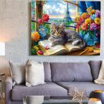 Jigsaw Puzzles 1000 Pieces - WISHDIAM Puzzles for Adults - Cats Kitten Pets Animal Lovers Impossible Hard Difficult Challenging Puzzles for Home Decor Birthday Party Gifts Toy (Shadow of Paris)