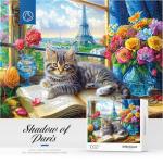 Jigsaw Puzzles 1000 Pieces - WISHDIAM Puzzles for Adults - Cats Kitten Pets Animal Lovers Impossible Hard Difficult Challenging Puzzles for Home Decor Birthday Party Gifts Toy (Shadow of Paris)