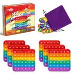 The Fidget Game ABC Bingo, Games for Kids - Six Educational Alphabet Bingo Popping Mats for Preschool, Toddlers, Kindergarten - Learning Activities for 2-6 Players 3+ Years