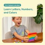 The Fidget Game ABC Bingo, Games for Kids - Six Educational Alphabet Bingo Popping Mats for Preschool, Toddlers, Kindergarten - Learning Activities for 2-6 Players 3+ Years