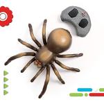 Discovery™ RC Tarantula Spider – Remote Control Toy Spider with Realistic Movement, Red LED Eyes & Wriggling Legs | Prank Gift for Boys Girls & Bug Lovers| Fun Electronic Animal Toy for Kids Ages 8+