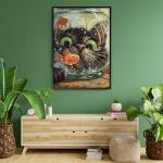 XURLEQ Curious Cat Fish Jigsaw Puzzles 1000 Pieces for Adults -Challenging Funny Kitten Terrified Fish Art, Premium Matte Finish, 27.56 x 19.68 Inches, Perfect for Game Nights