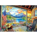 Lake Village 1000 Piece Jigsaw Puzzle for Adults Sunset Nature Scene Colorful Landscape Puzzle Challenging Family Puzzle Perfect for Game Nights (27.5"X19.6")