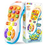 JOYIN Baby Toys 6-12 Months - TV Remote Control Toy with 40+ Music and Learning Phrases & Volume Control, Birthday Gift for Todder Girls Boys