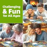 Lake Village 1000 Piece Jigsaw Puzzle for Adults Sunset Nature Scene Colorful Landscape Puzzle Challenging Family Puzzle Perfect for Game Nights (27.5"X19.6")