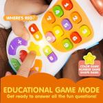 JOYIN Baby Toys 6-12 Months - TV Remote Control Toy with 40+ Music and Learning Phrases & Volume Control, Birthday Gift for Todder Girls Boys