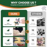 Jigsaw Puzzle for Adults 500 Pieces – 500 Piece Puzzle with Scenic Cabin, Interlocking Adult Puzzles, Letter Clues, 1:1 Poster, Home Decor Gift | 20.5 x 15 in