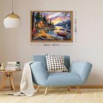 Jigsaw Puzzle for Adults 500 Pieces – 500 Piece Puzzle with Scenic Cabin, Interlocking Adult Puzzles, Letter Clues, 1:1 Poster, Home Decor Gift | 20.5 x 15 in