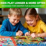 QUOKKA Puzzles for Kids Ages 4-6 - 4 x 60 Puzzles for Toddlers 5-8 - Educational Search & Find Toy for 8-10 yo for Learning Forest Polar, USA National Park Animals & City Life