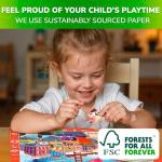 QUOKKA Puzzles for Kids Ages 4-6 - 4 x 60 Puzzles for Toddlers 5-8 - Educational Search & Find Toy for 8-10 yo for Learning Forest Polar, USA National Park Animals & City Life