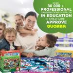 QUOKKA Puzzles for Kids Ages 4-6 - 4 x 60 Puzzles for Toddlers 5-8 - Educational Search & Find Toy for 8-10 yo for Learning Forest Polar, USA National Park Animals & City Life