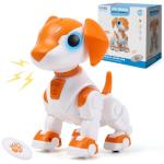 IQKidz Remote Control Robot Toys Dog for Kids Age 3-8, RC Smart Walking Electronic Pet Dog Toy with Light Eyes, Dancing and Music, Gift Ideas for Toddler Boys and Girls 4 5 6 7 Year Old
